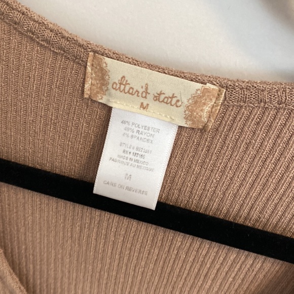 Altar’d State Flowy Golden Brown Top - Picture 5 of 5